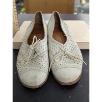Vintage Womens Dolce Vita Leather Lace-Up Oxfords With Red Soles