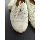 Vintage Womens Dolce Vita Leather Lace-Up Oxfords With Red Soles