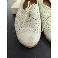 Vintage Womens Dolce Vita Leather Lace-Up Oxfords With Red Soles