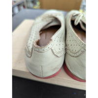 Vintage Womens Dolce Vita Leather Lace-Up Oxfords With Red Soles