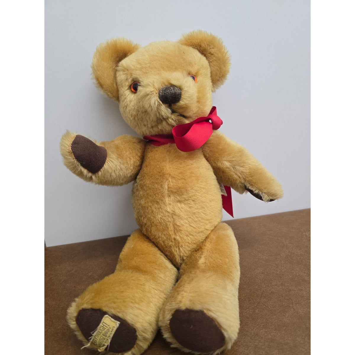 Vintage Merrythought Mohair Teddy Bear With Wind-Up Music Box London Gold