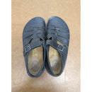 Footprints By Birkenstock Black Leather Sandals Size 41 With Buckle Closure