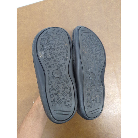 Footprints By Birkenstock Black Leather Sandals Size 41 With Buckle Closure