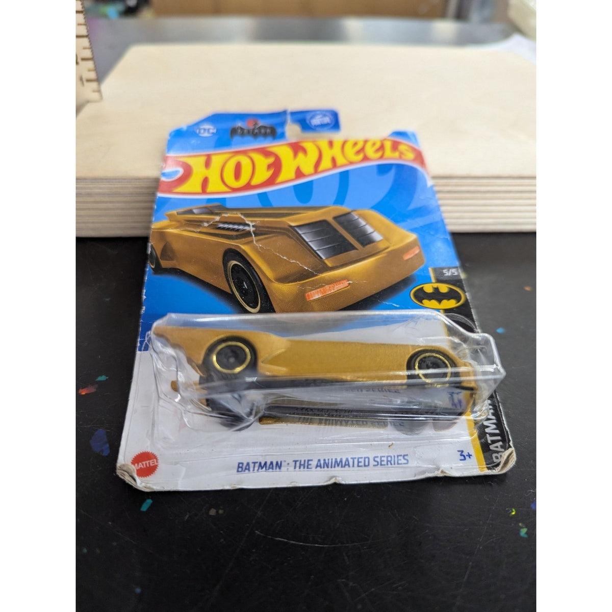 Hot Wheels Batman The Animated Series Gold Batmobile Die-Cast Car 5/5