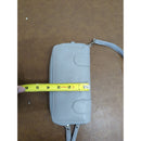 Gray Zippered Wristlet Wallet With Studded Details Multiple Compartments & Card Slots 8" x 4.5" Faux Leather
