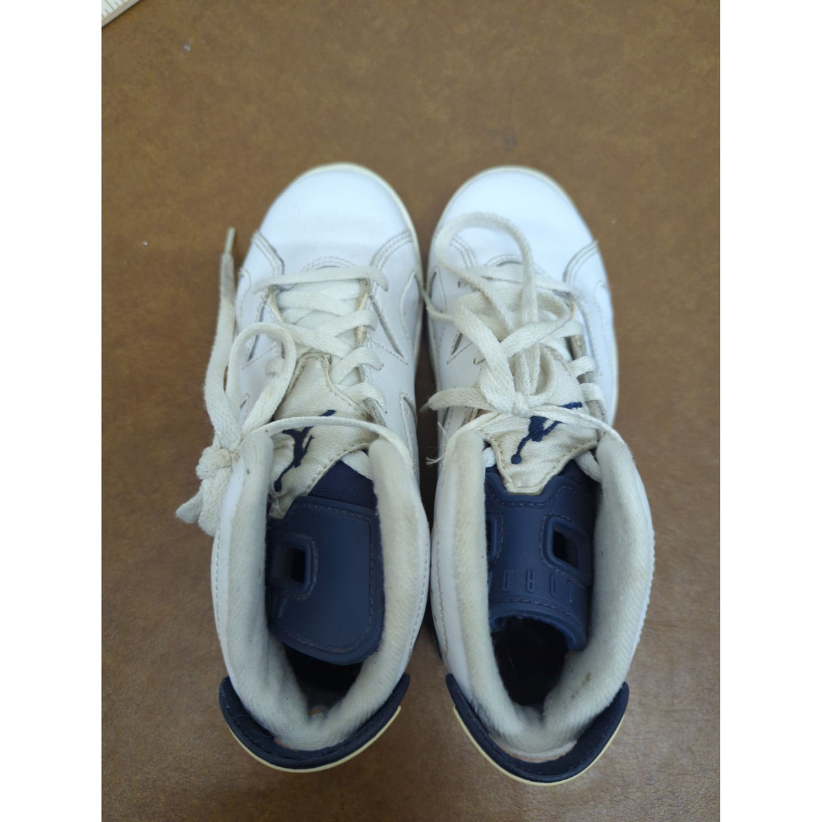 Air Jordan 6 Retro PS White & Navy High-Top Sneakers US 1.5Y