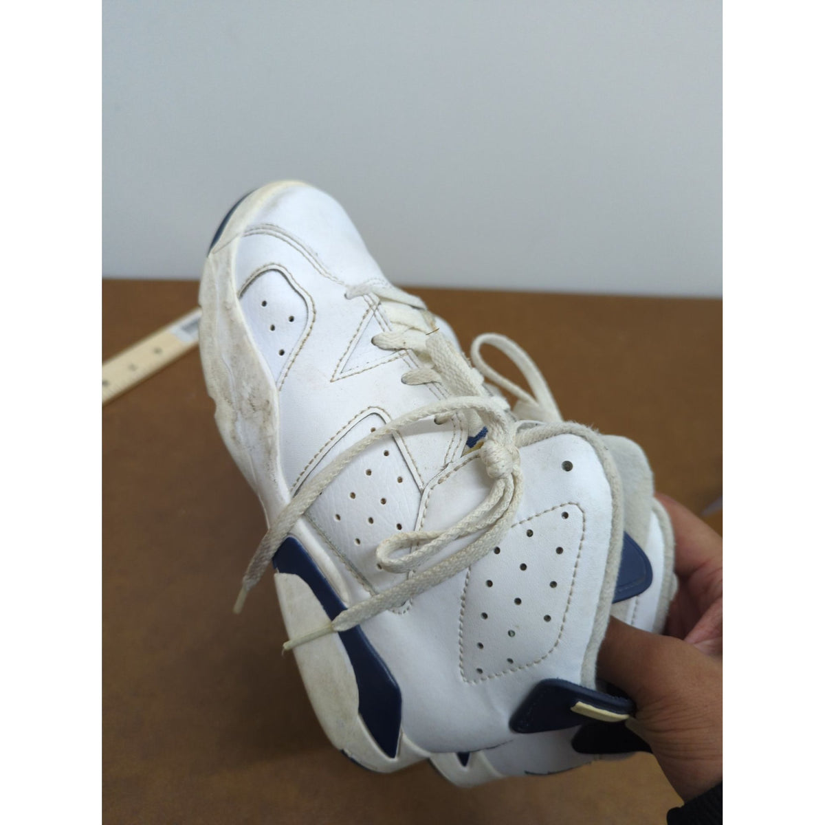 Air Jordan 6 Retro PS White & Navy High-Top Sneakers US 1.5Y