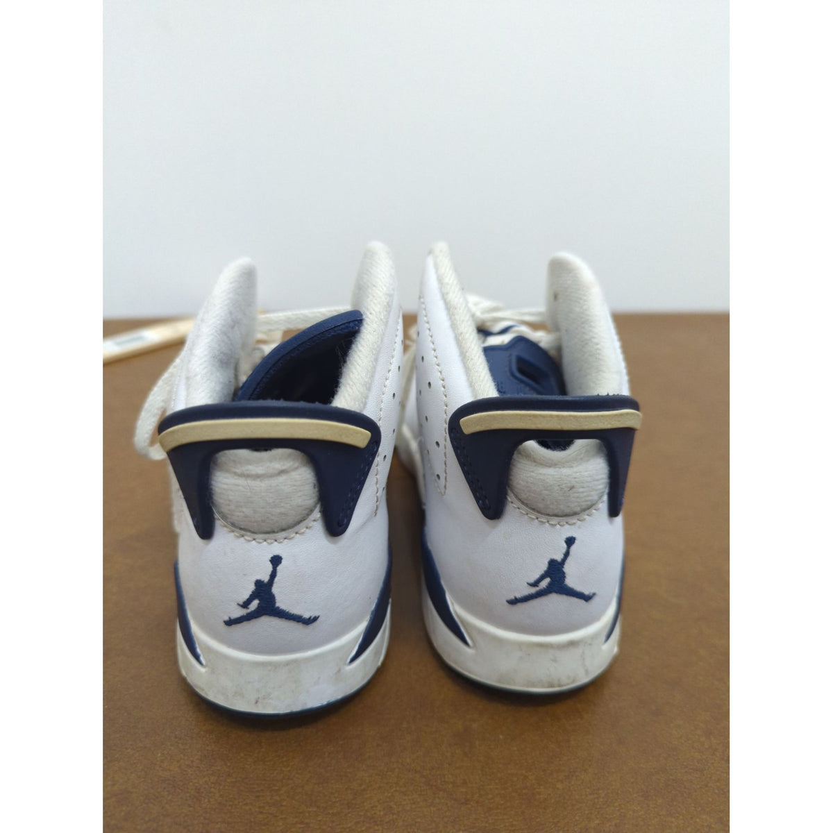 Air Jordan 6 Retro PS White & Navy High-Top Sneakers US 1.5Y