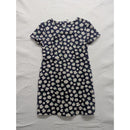 Old Navy Womens Daisy Print Short Sleeve Dress L Navy Blue
