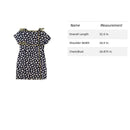 Old Navy Womens Daisy Print Short Sleeve Dress L Navy Blue