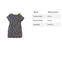 Old Navy Womens Daisy Print Short Sleeve Dress L Navy Blue