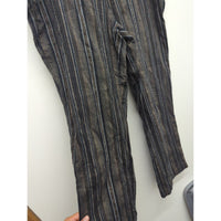 Appleseeds Womens Striped Relaxed Fit Pants Size 12 Brown/Black