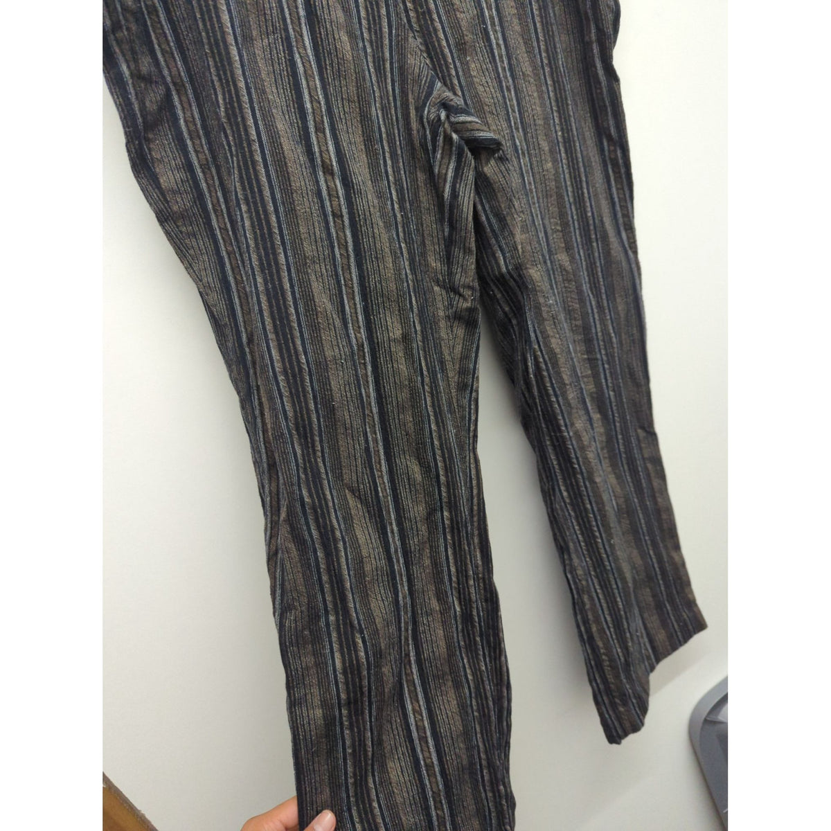 Appleseeds Womens Striped Relaxed Fit Pants Size 12 Brown/Black