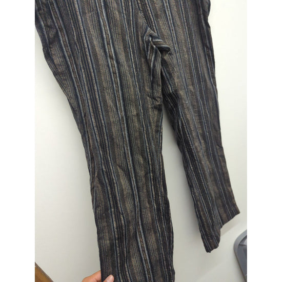 Appleseeds Womens Striped Relaxed Fit Pants Size 12 Brown/Black