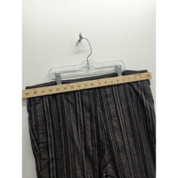 Appleseeds Womens Striped Relaxed Fit Pants Size 12 Brown/Black