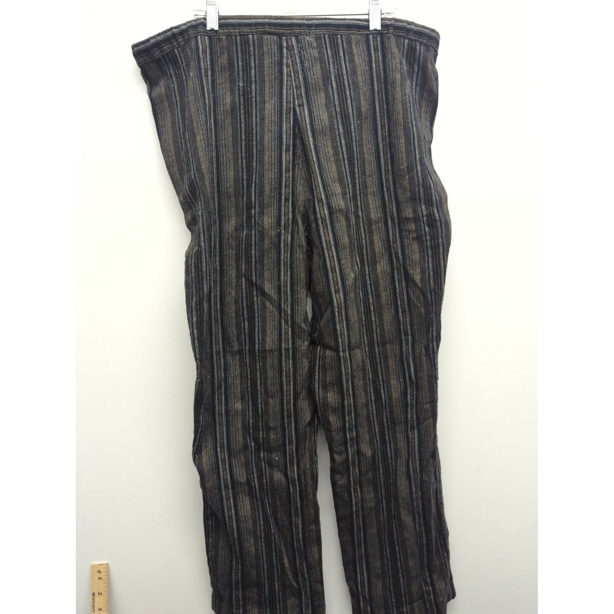 Appleseeds Womens Striped Relaxed Fit Pants Size 12 Brown/Black
