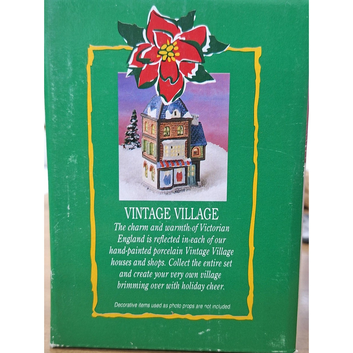 Vintage Village Hand-Painted Porcelain Victorian House With Box