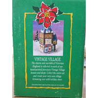 Vintage Village Hand-Painted Porcelain Victorian House With Box