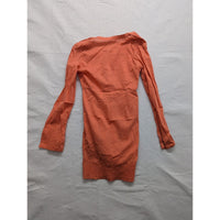 Athleta XS Orange Long-Sleeve Tunic Dress Cotton Blend
