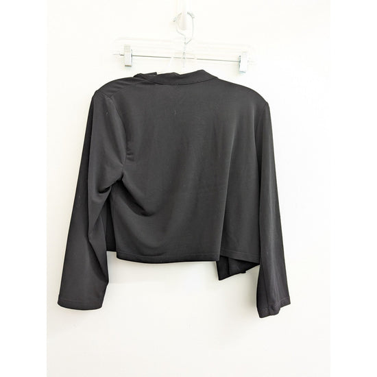 Calvin Klein Black Open-Front Cropped Cardigan Jacket Womens Size S Polyester Bl
