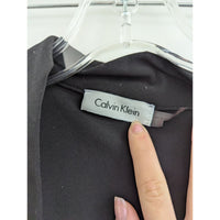 Calvin Klein Black Open-Front Cropped Cardigan Jacket Womens Size S Polyester Bl