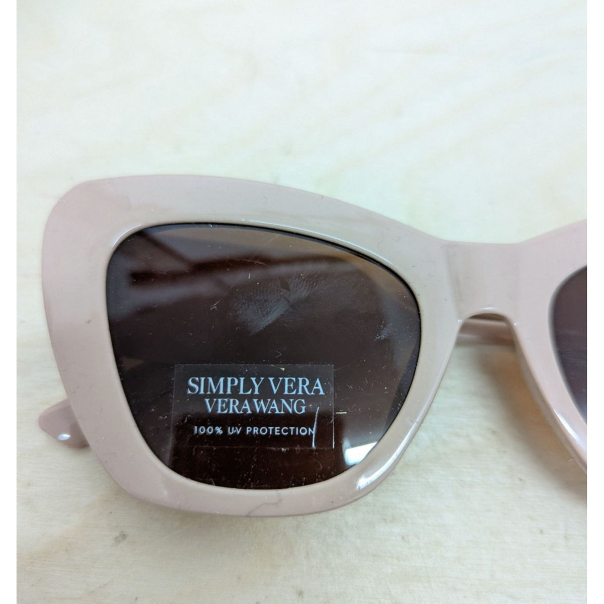 Simply Vera Vera Wang Blush Pink Sunglasses With 100% Uv Protection