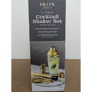 BKLYN Steel Co 4-Piece Gold Cocktail Shaker Set With Strainer Jigger & Muddler - Everyday Collection