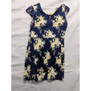 Rue21 XL Floral Navy & Yellow Dress With Lace Accent
