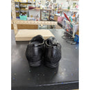 LifeStride Womens Black Crocodile Embossed Loafers With Metal Accent Comfortable