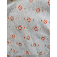 Blue Mountain Womens Long Sleeve Tunic Top L Cotton Blend Orange Print