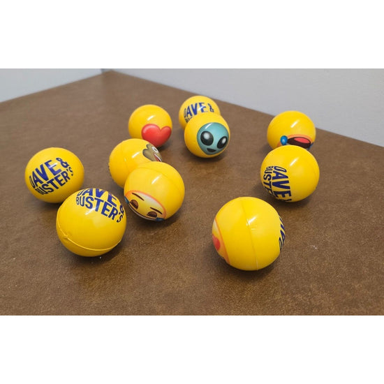 Dave & Busters Emoji-Themed Yellow Plastic Balls - Fun Collectible Toys