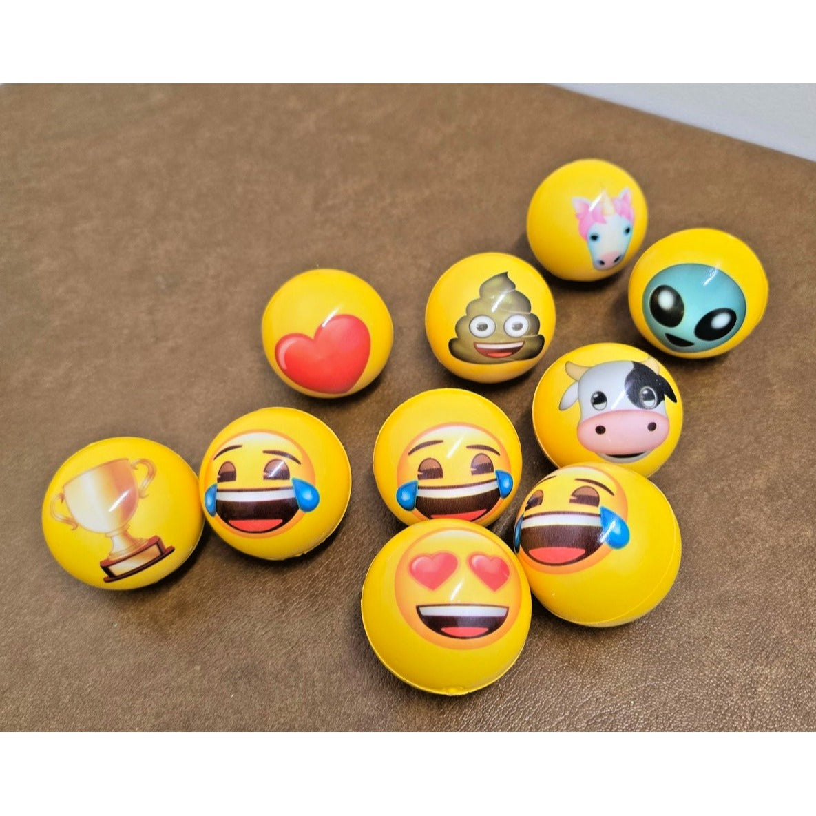 Dave & Busters Emoji-Themed Yellow Plastic Balls - Fun Collectible Toys