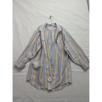 Brooks Brothers 346 Mens Cotton Striped Button-Down Shirt Blue/Yellow Size M