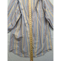 Brooks Brothers 346 Mens Cotton Striped Button-Down Shirt Blue/Yellow Size M