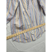 Brooks Brothers 346 Mens Cotton Striped Button-Down Shirt Blue/Yellow Size M