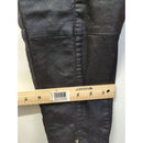 Black High-Waisted Skinny Pants With Button Front & Ankle Zippers - Size S