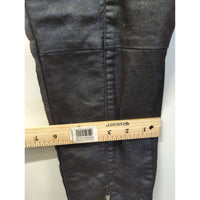 Black High-Waisted Skinny Pants With Button Front & Ankle Zippers - Size S