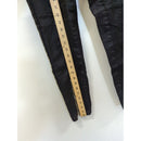 Black High-Waisted Skinny Pants With Button Front & Ankle Zippers - Size S