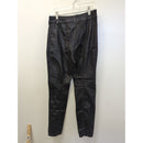 Black High-Waisted Skinny Pants With Button Front & Ankle Zippers - Size S
