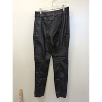 Black High-Waisted Skinny Pants With Button Front & Ankle Zippers - Size S