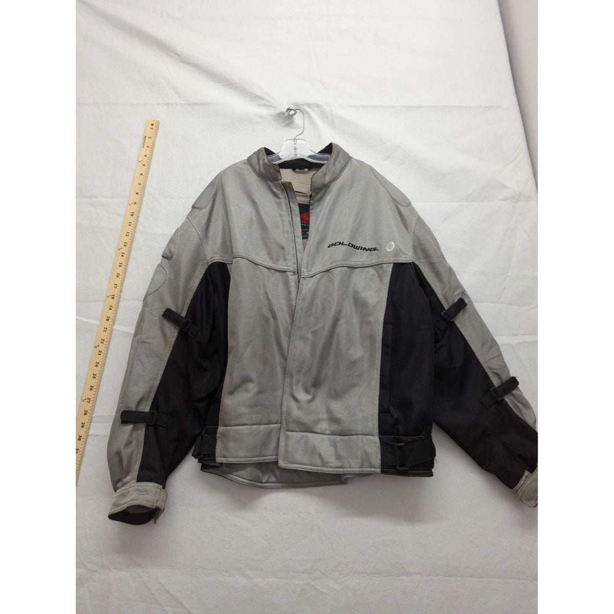 Honda Goldwing Mesh Motorcycle Jacket 2XL Gray & Black Adjustable Fairchild Sports