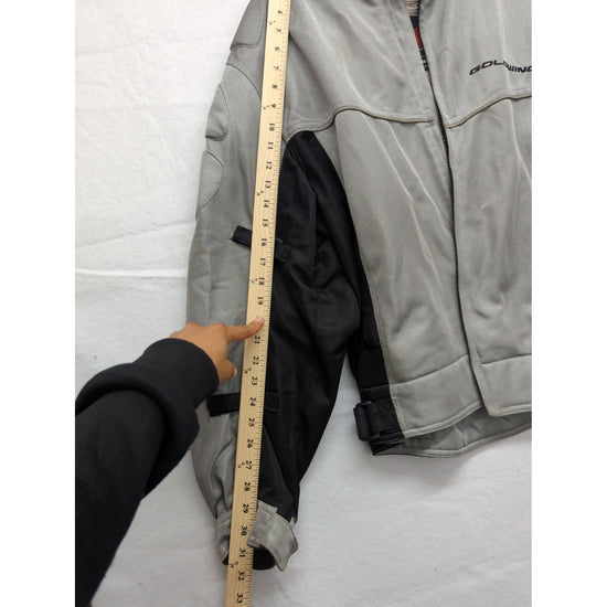 Honda Goldwing Mesh Motorcycle Jacket 2XL Gray & Black Adjustable Fairchild Sports
