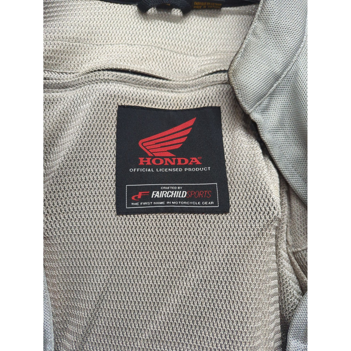 Honda Goldwing Mesh Motorcycle Jacket 2XL Gray & Black Adjustable Fairchild Sports