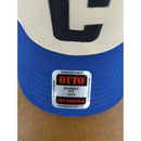 Otto Classic Fit Mid Profile Adjustable Cap With Embroidered "C" Design Blue & Cream OSFM