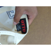 Otto Classic Fit Mid Profile Adjustable Cap With Embroidered "C" Design Blue & Cream OSFM