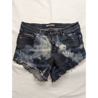 Levis Womens 512 Bootcut Denim Shorts Tie-Dye Style Size 12