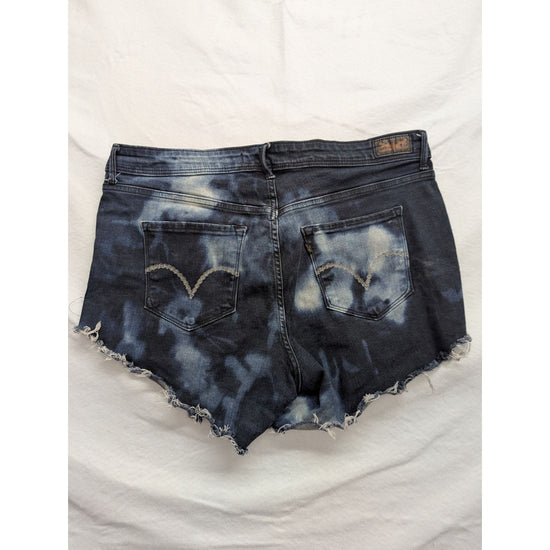 Levis Womens 512 Bootcut Denim Shorts Tie-Dye Style Size 12