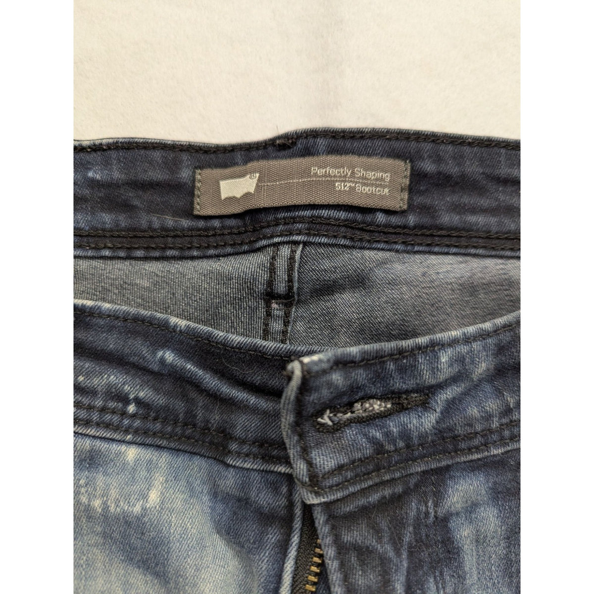 Levis Womens 512 Bootcut Denim Shorts Tie-Dye Style Size 12