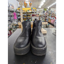 Divided Womens Black Platform Chelsea Boots Size 6.5 Faux Leather Upper Chun