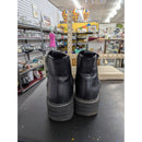 Divided Womens Black Platform Chelsea Boots Size 6.5 Faux Leather Upper Chun